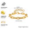 Stainless Steel Geometry Charm Bracelet for Women Girls,Trendy Twist Chain/Handmade Chain Bracelets,Fashion Jewelry Gifts