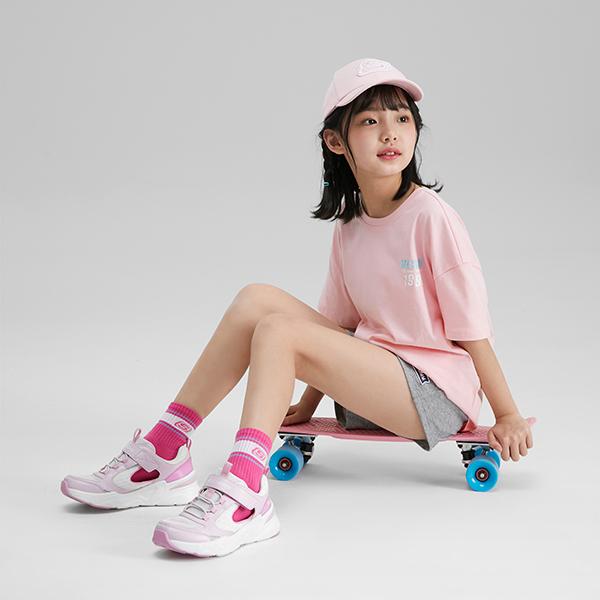 Skechers Fashion Velcro Casual Outdoor Running Non-Slip Durable Sports Sandals Kids Sandals White Pink 319025L-PKW