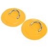 2 Pcs Inflatable Boat DRing Pad Patch PVC Durable Marine Stainless Steel Fixed Buckle(Yellow )