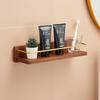 Brushed Gold Solid Wood Bathroom Shelf Wall Mounted Bathroom Storage Rack Towel Rack Bath Shower Shelf Bathroom Shelves