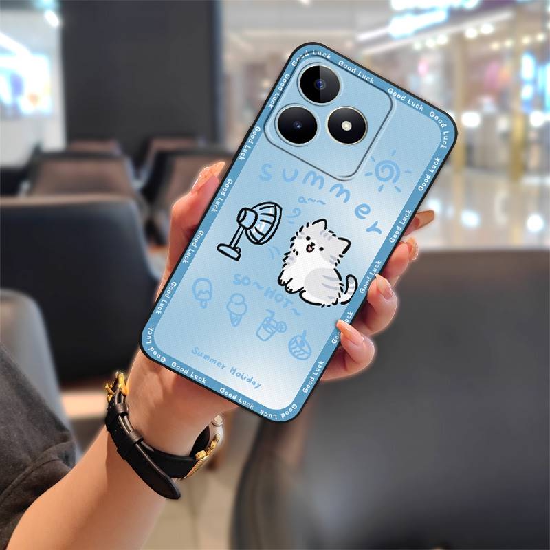 Phone Pouch TPU Phone Case For Realme C53/Narzo N53/Note50/C51/C51S Full Wrap Cartoon Protective Durable Anti-dust Cute