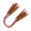 Multicolor Plastic Pipe Carbonized Double Annular Bamboo Sweater Needles(100 Cm39.4 In)
