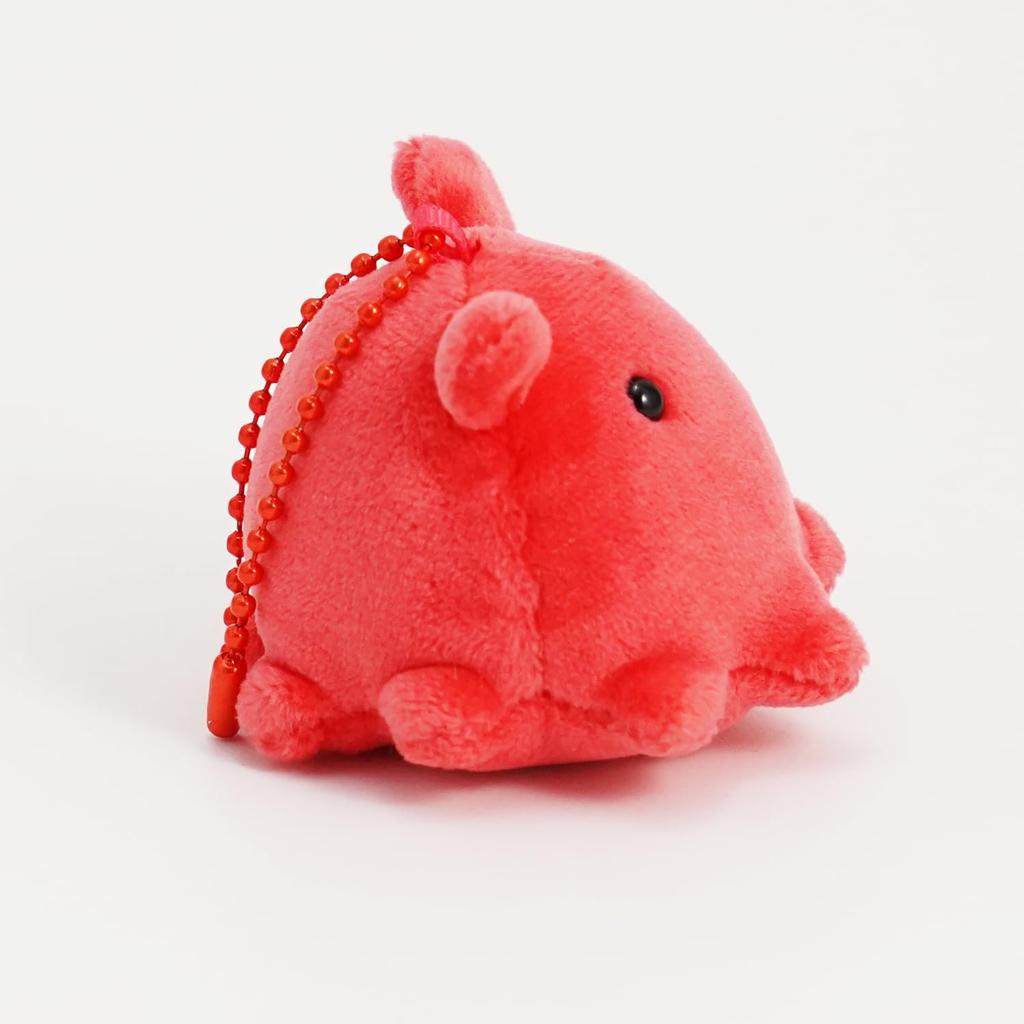 Punyumen Octopus Plush Toy with Keychain, 6cm, Cute Small Marine Life Charm, Soft To the Touch, Durable, Perfect for Christmas or Birthday Gifts (Red)