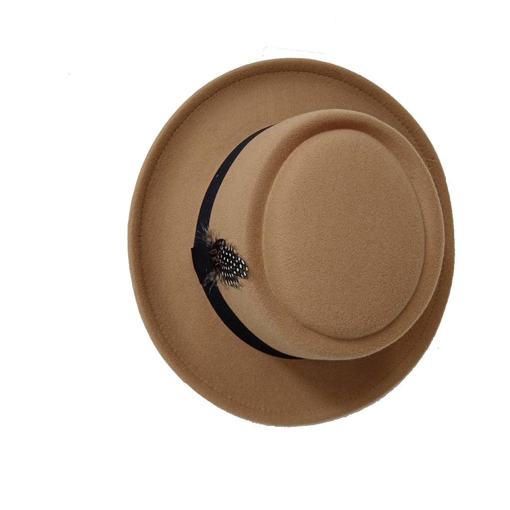 Pork Pie Hat Men's Wide Brimmed Fedora Black Hat Hamburg Hat Jazz Ribbon Y2K Panama Black Gang Hat Gentleman Sombrero Hombre