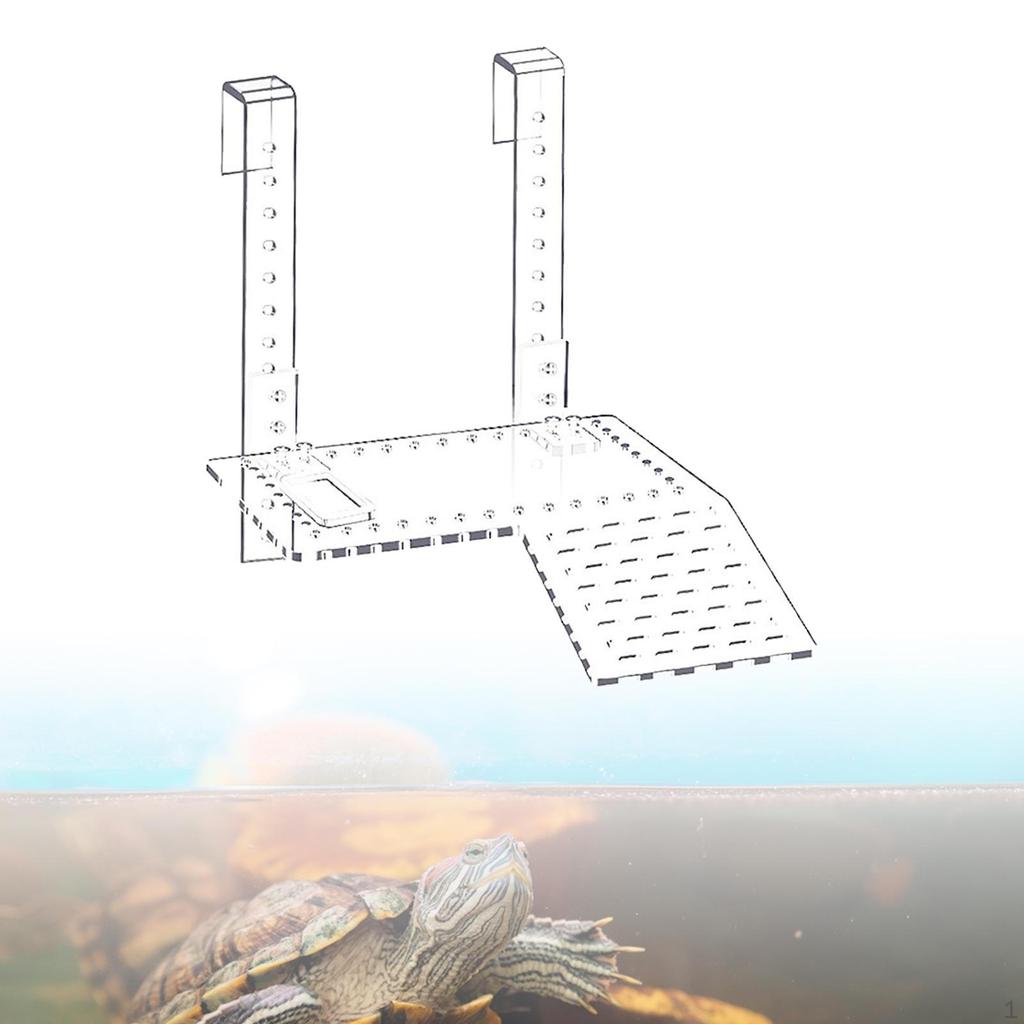 Piattaforma prendisole per tartarughe, ponte di riposo, lavandino, piccoli rettili durevoli, facile da installare,