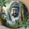 Metal Wall Art Buddha Decor for Home Office Garden Restaurant Interior