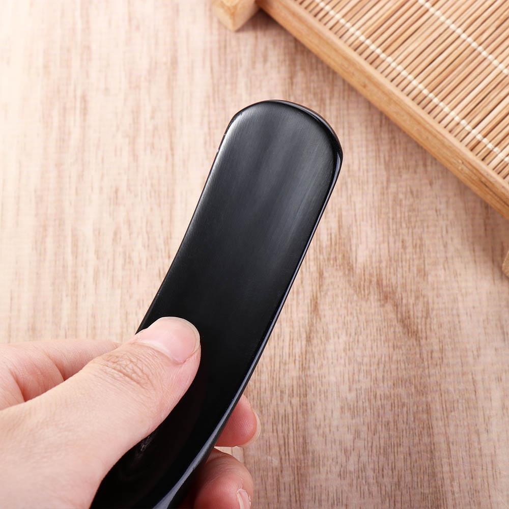 SPA Gua Sha Board Black Buffalo Horn Meridian Massage Stick Horn Scraping Tool  Women