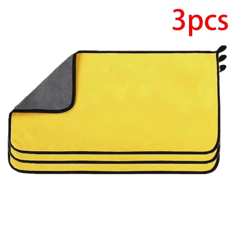 1/2/3/6/10pcs 30X60cm Microfiber Car Cleaning Towels Soft Quick Drying for Windows Mirrors Wiping Rags Double Layer Wash Cloth Hoses Windshield