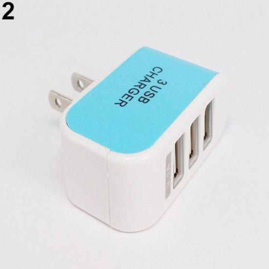 Triple USB Ports Travel Charger for Phone Tablet 3 Ports Power Charger Adapter