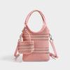 New color blocking woven handbag with female niche design, fashionable mobile phone bag, versatile hollow shoulder bag