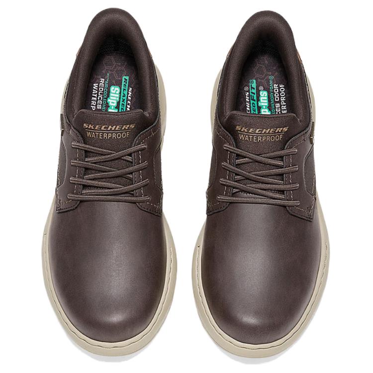 Skechers Codzienne Tkanina Skóra syntetyczna Wygodne Wszechstronne Buty codzienne Buty męskie Brązowe 205703-CHOC