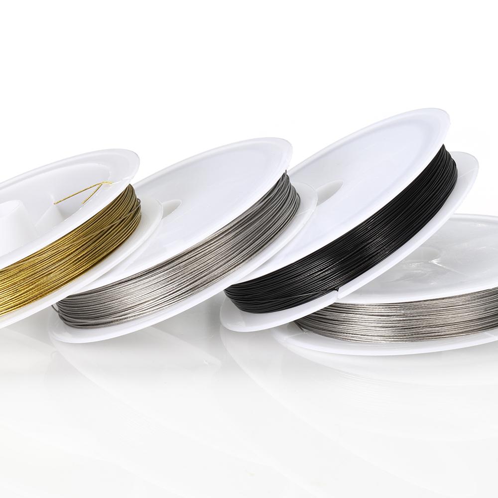 1 role 0,3-0,5 mm nerezový drát odolný pevná linka tygří ocas drátek na korálkování pro výrobu šperků komponenty pro kutily