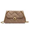 Vintage Ladies Premium Texture Shoulder Bag with Ribs Soft Leather Crossbody Armpit Bag