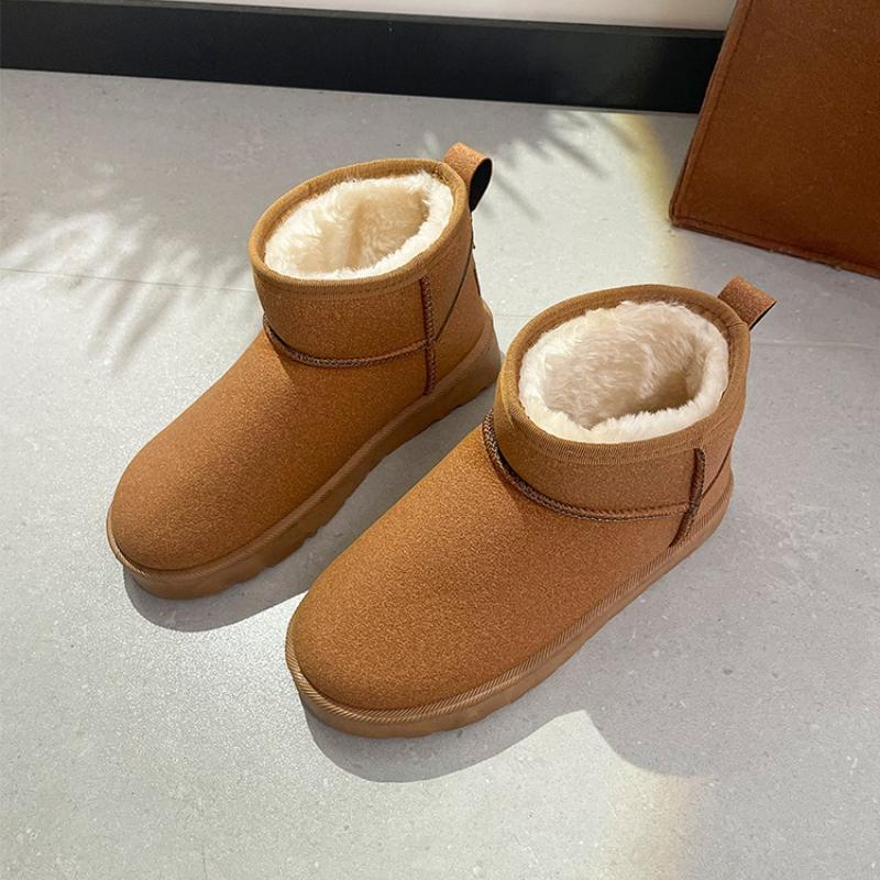 

Новые женские зимние ультрамини-сапоги 2025 года, дизайнерские австралийские ботинки на платформе из кожи, теплые меховые ботильоны, роскошные ботинки 36 коричневый