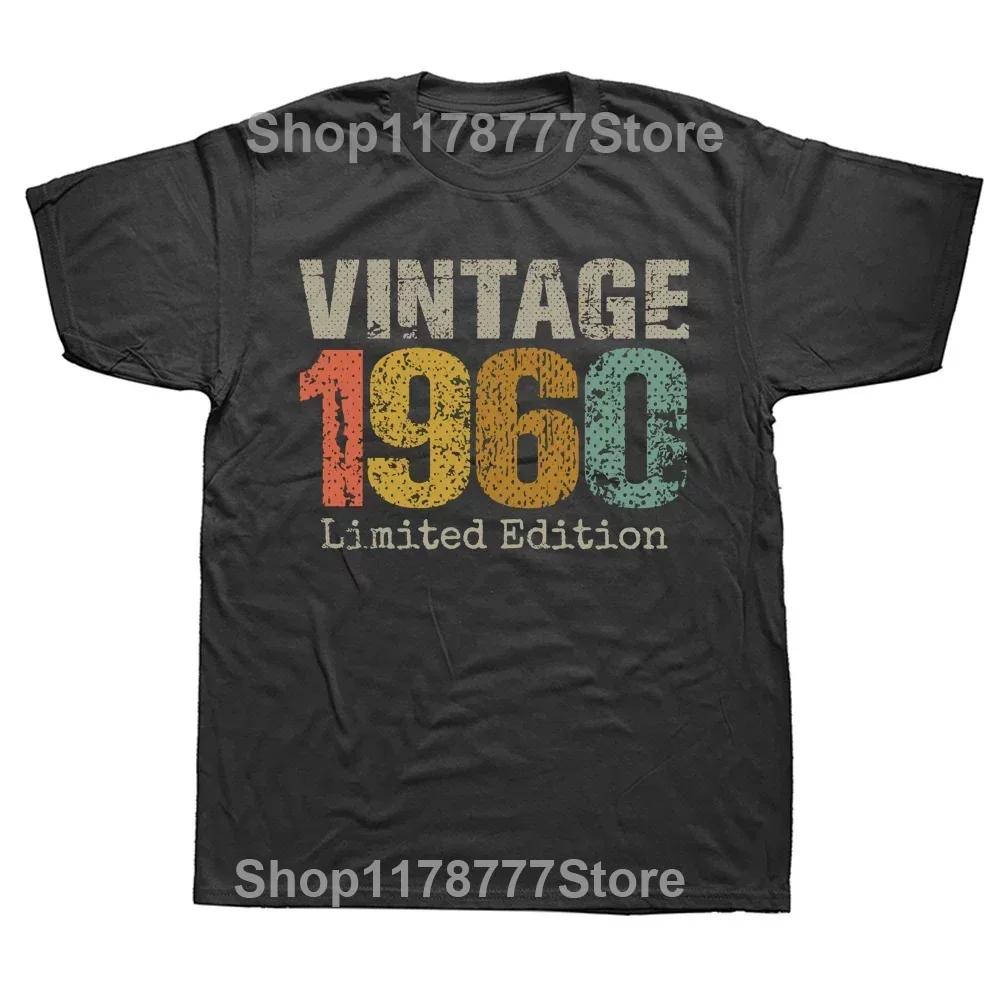 All Original Parts Made In 1960 TShirts 64th Birthday Gift Cotton TShirt Graphic Vintage Father Day Loose Style Short Sleeve