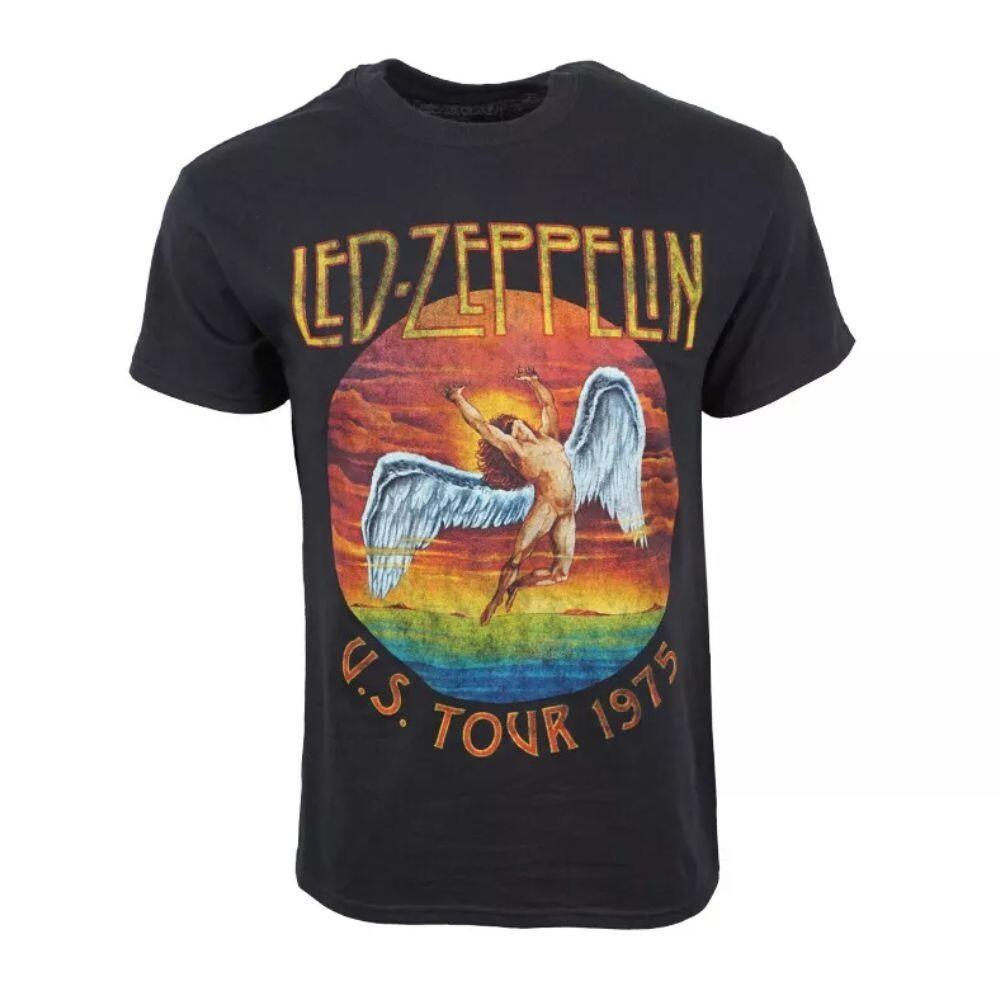 LED ZEPPELIN MENS 1975 US TOUR T SHIRT, Unisex T Shirt, Gift For Fan M