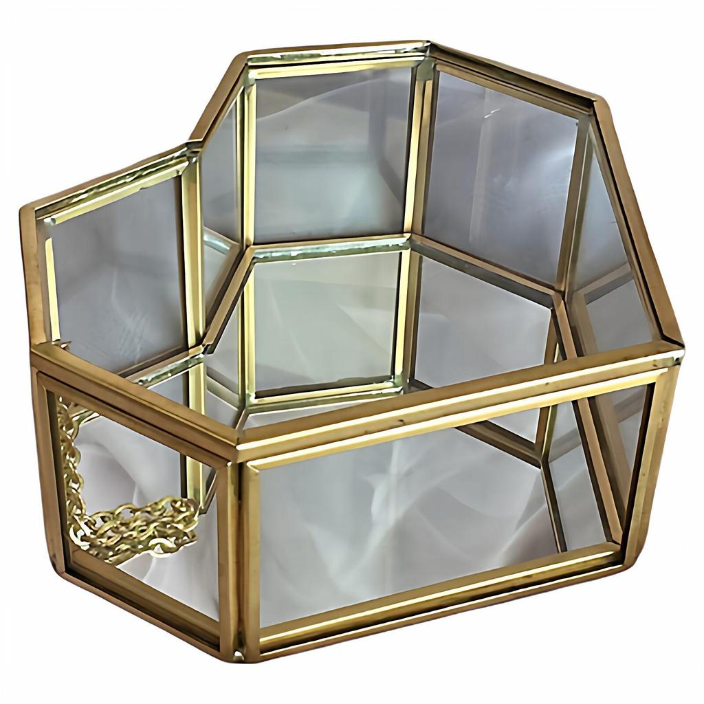 Glass Heart-shaped Jewelry and Cosmetic Storage Box - Perfect for Wedding Proposals or Gifts