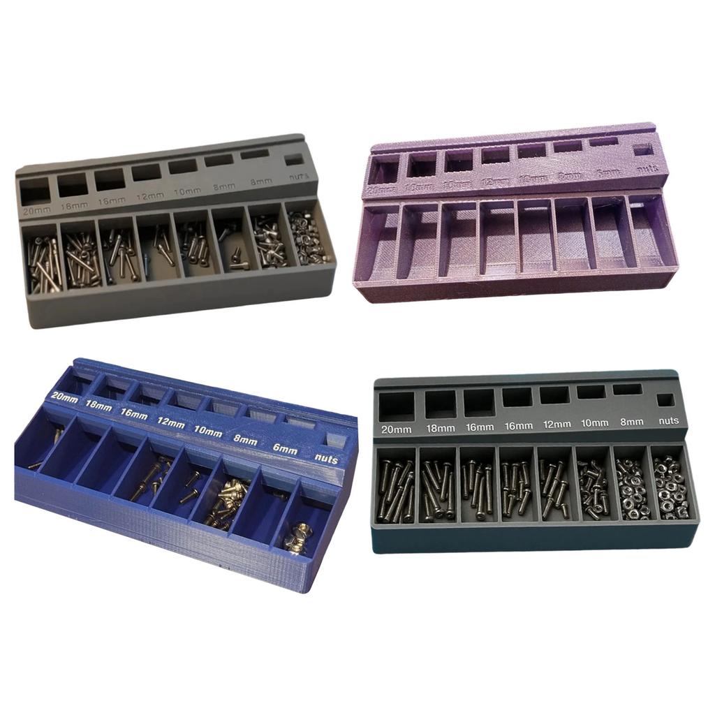 Compact Lightweight Screw Sorting Tray with Dimensions 17.5cm x 7.5cm x 6cm and Weight 135g for Portable Use