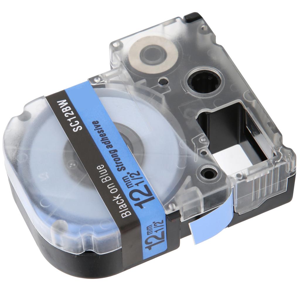 Labeling Tape Corrosion Wear Resistance 12mm Anti Corrosion Label Making for KING JIM Printer