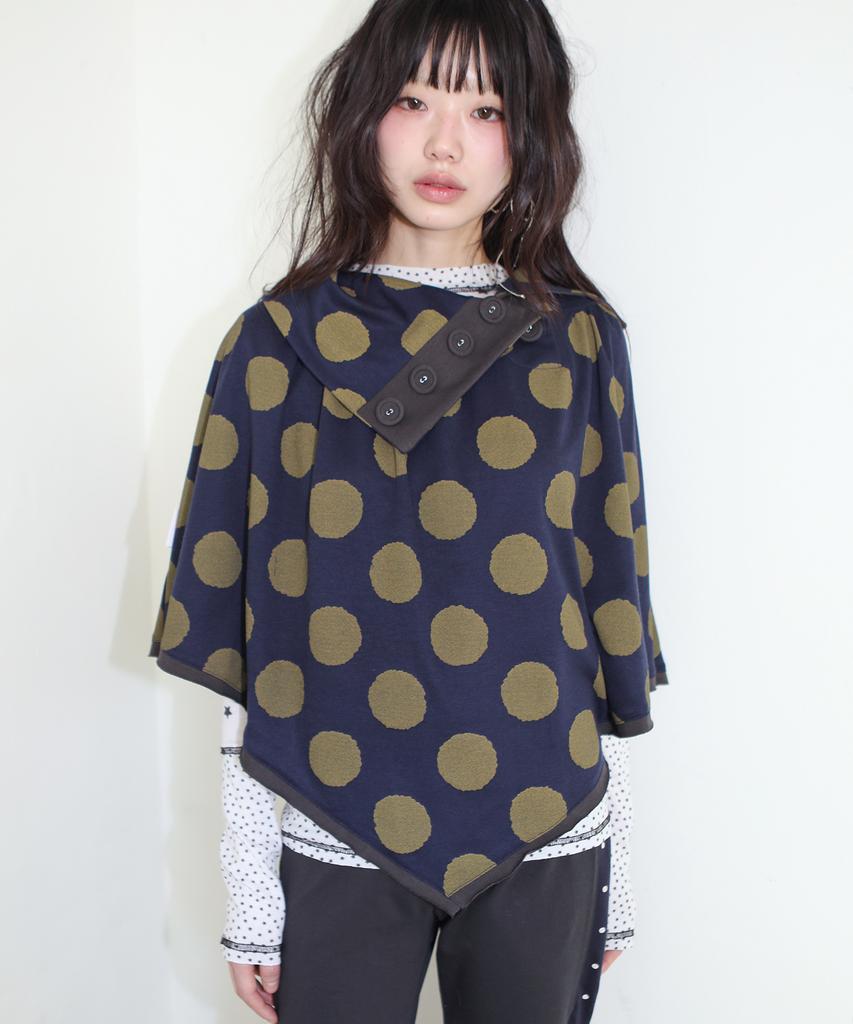 Nofficial Noffice Multi-Way Dot Cape Skirt Navy