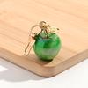 Trendy Christmas Apple Resin Pendant Keychain Bag Charms for Women Cute Decoration Iridescent Jewelry Accessories Keyring Gift