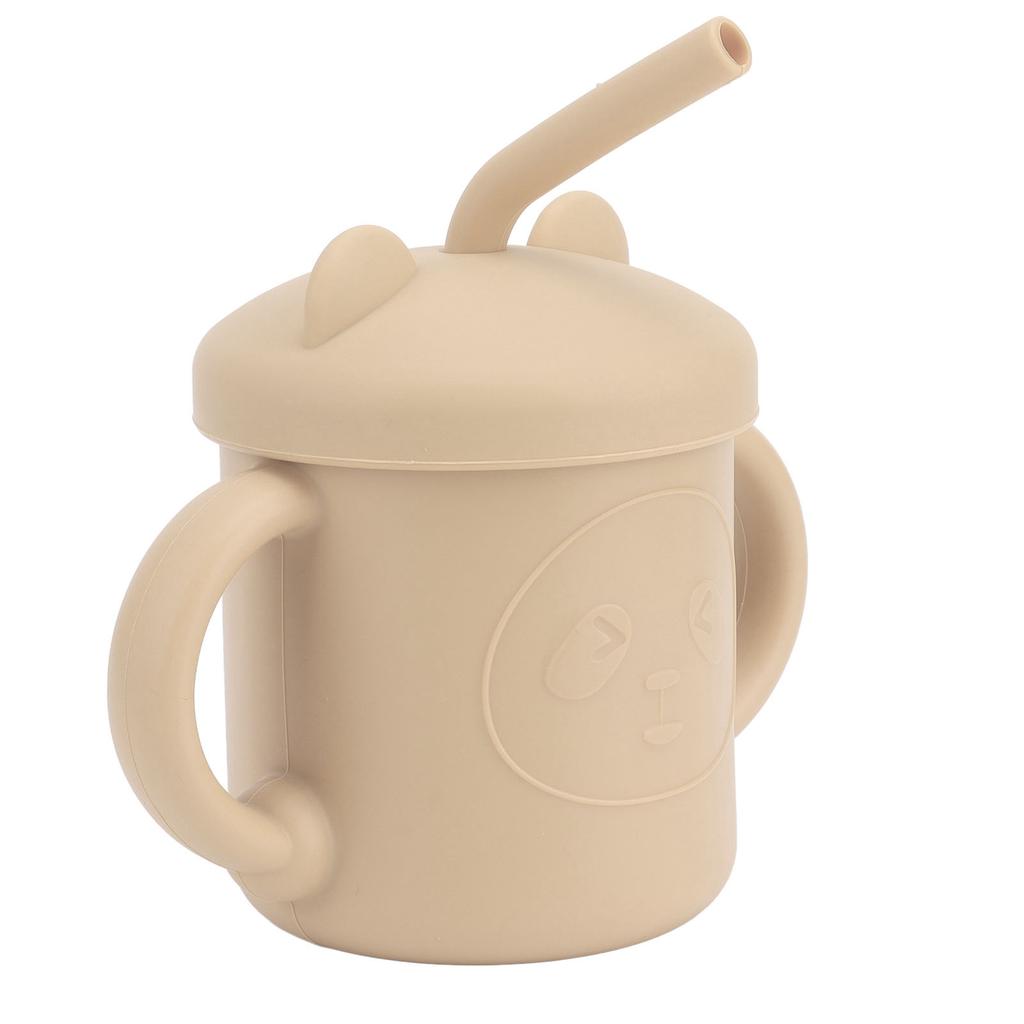 1 Pcs Silicone Sippy Cup Panda Pattern Baby Learning Training Cup Drop Resistant Silicone Sippy Cup