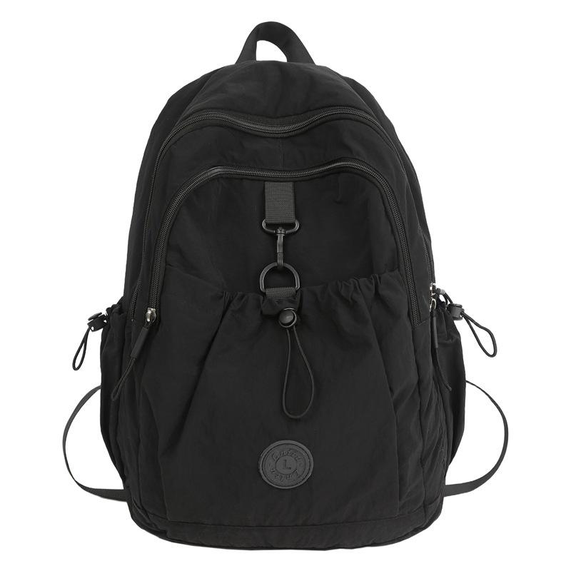 Schoolbag New Fresh Junior High School Backpack College Bag Large Capacity Nylon Commuter Casual Versatile Backpack