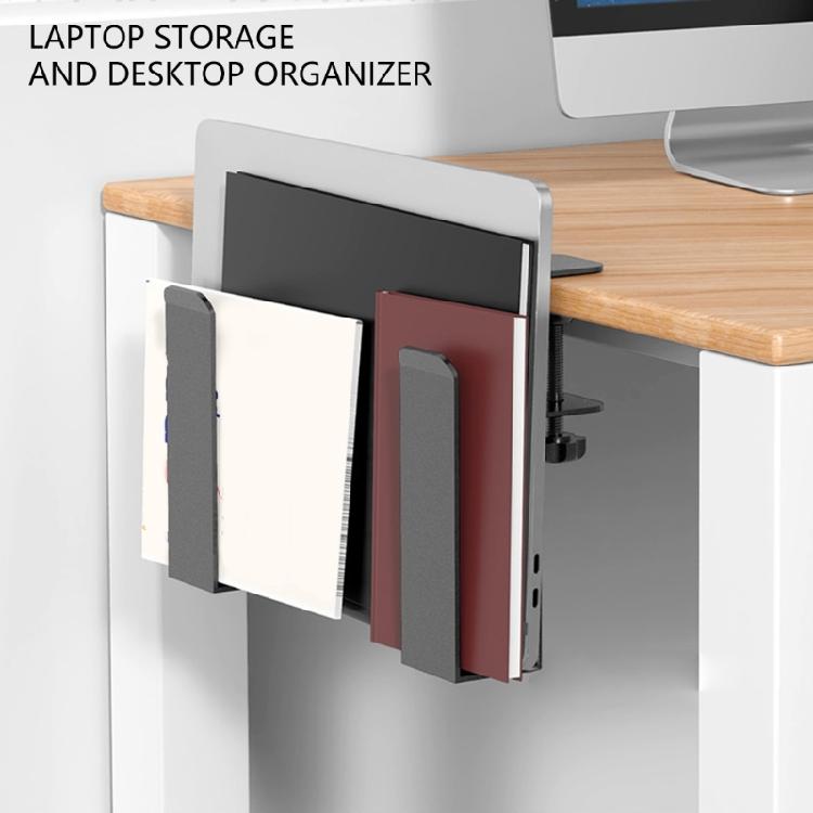 Desk Side Storage Laptop Stand PC Holders Adjustable Laptop Storage Metal Laptop Holders Desk Organizers for Office Home