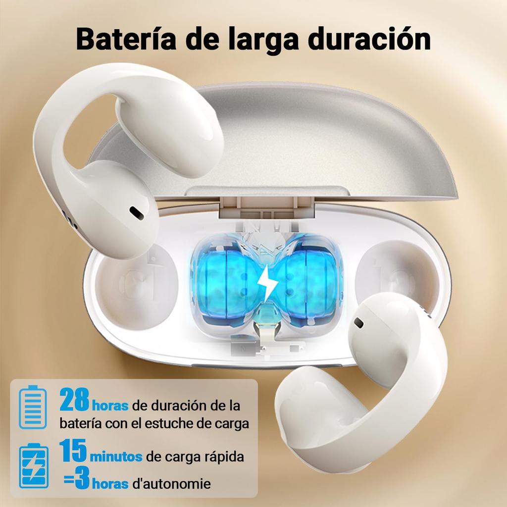 Edifier Comfo C Wireless Bluetooth 28 Hours of IP56 Clear App Perfect for and for Women and Comfortable Fit with Ear Starlight Open-Ear Headphones,