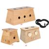 3 Types Popular Moxibustion Bamboo Box Moxa Roll Stick Holder Case Acupoint Massage Device Tool