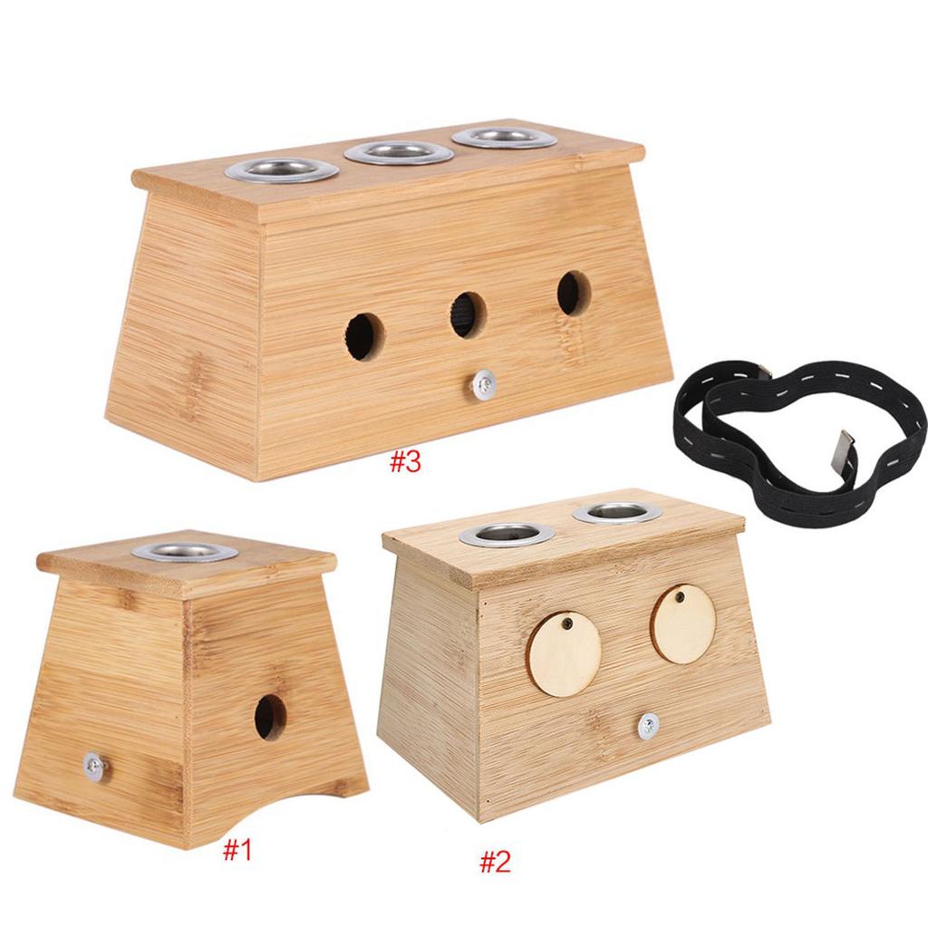 3 Types Popular Moxibustion Bamboo Box Moxa Roll Stick Holder Case Acupoint Massage Device Tool