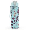 1PC Purple Lavender Floral Bouquet Print 750ml Color Plastic Sports Water Bottle Leakproof Flip Straw Lid Suitable for Sports Office Home Use