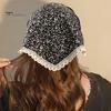 Kopftuch im Dreiecksstil mit Spitzenbesatz, Blumendruck, Damen-Stirnband, Damen-Make-up, Fotografie, Haar-Accessoires