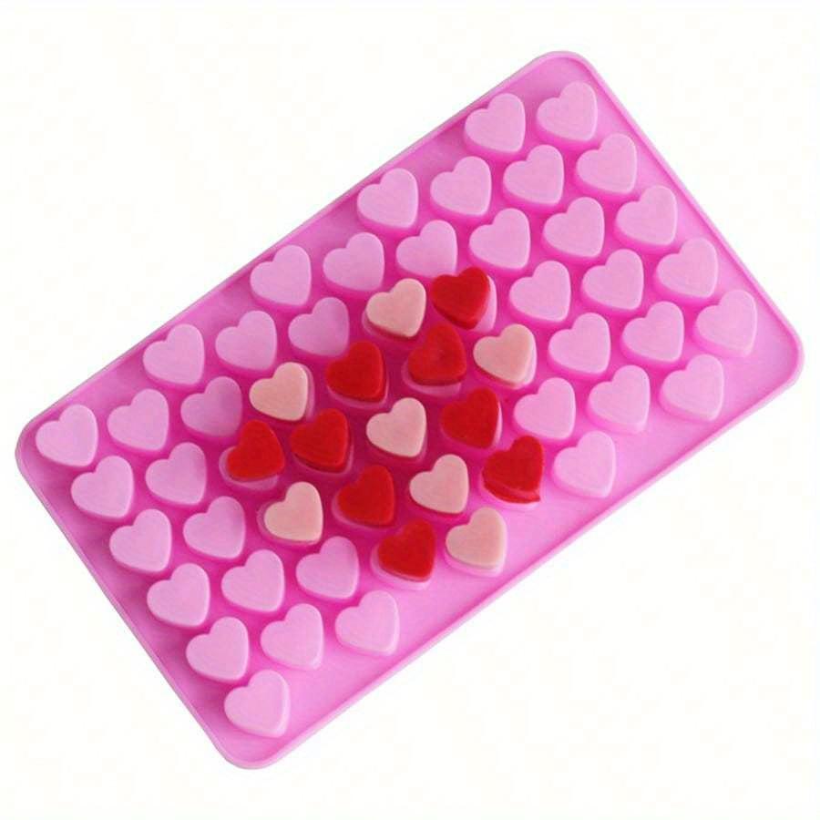 1pc 55 Holes 3D Mini Heart-Shaped Making Silicone Mold DIY Decorating Candle Silicone Mold for DIY Candles, Perfect Gift for Women, DIY Lovers