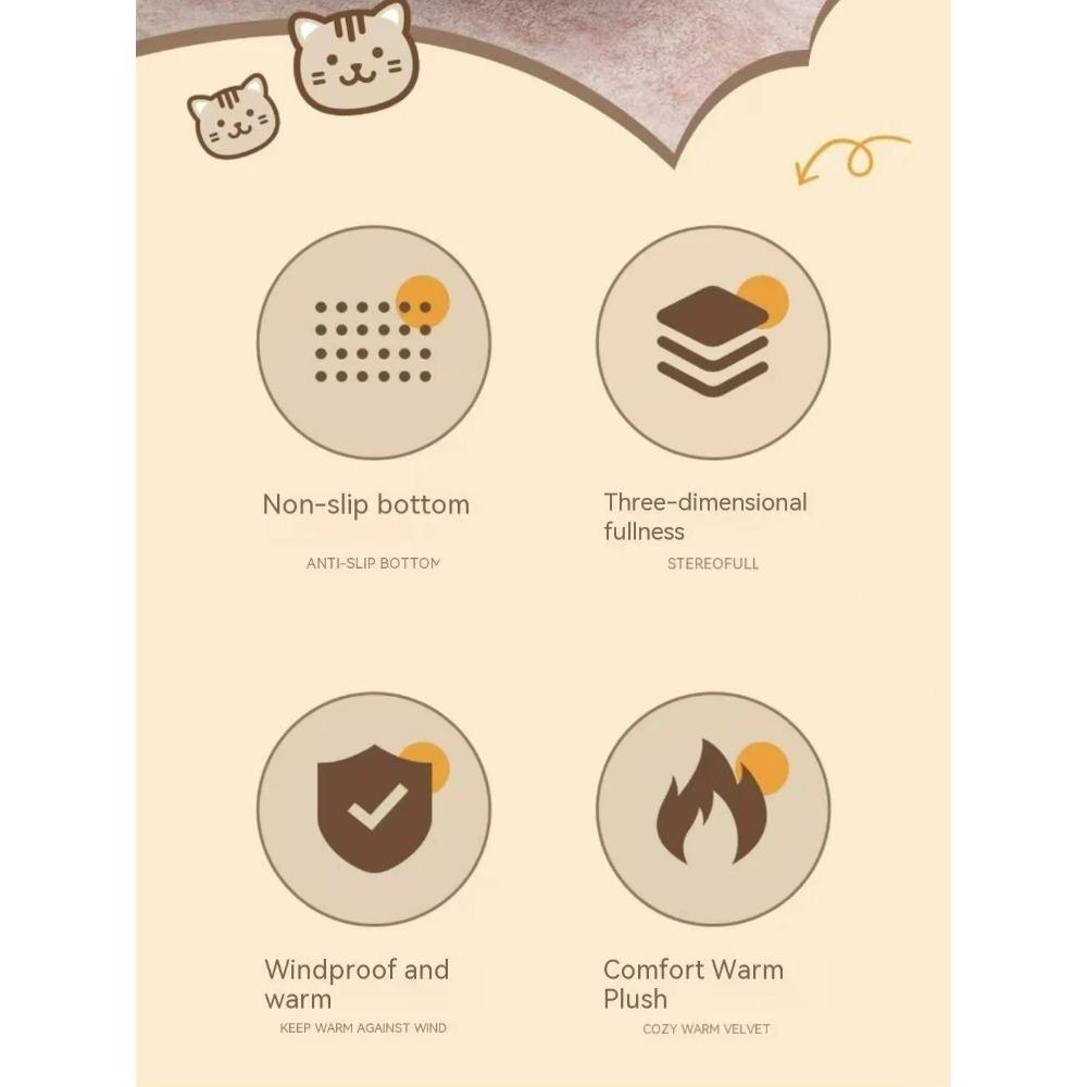 Cat Bed for Indoor Cats, Round Cat Nest Bed, Warm Soft Cat Cave Bed, Winter Self Warming Cat Bed, Small Puppy Pet Sleeping Bed
