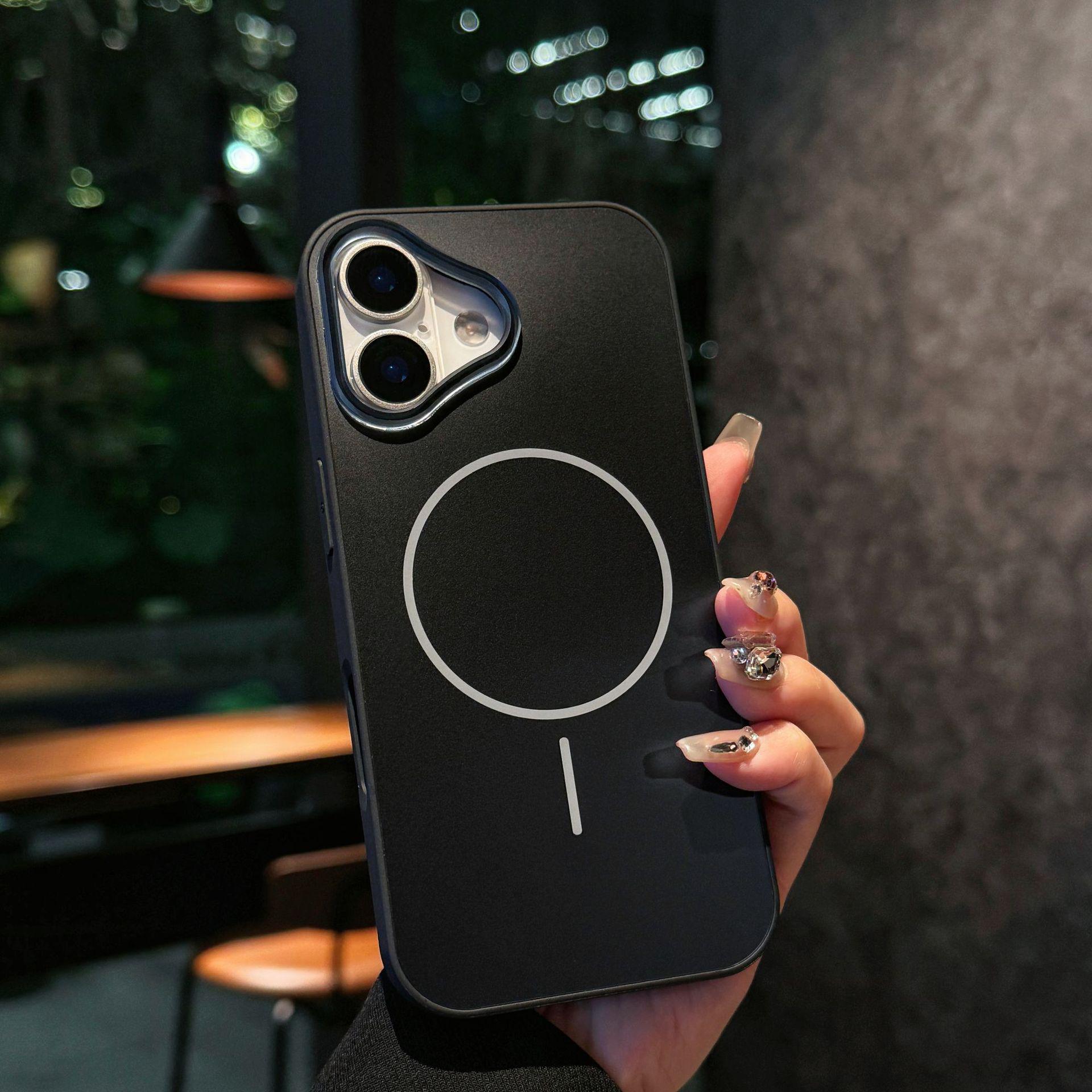 iPhone 17 PRO MAX Crystal Lens Magnetic Ring Case - Frosted, Large Hole Design iPhone 17 Air