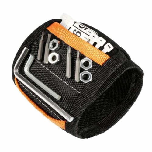 

Alioay Magnetic Wristband with 15 Super Strong Neodymium Magnets, 2-Hole Storage Pocket, Bolt Scale Holder, Work Belt