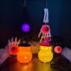Halloween LED Glowing Pendant: Pumpkin, Lantern, Skull, Claw & Eyeball Necklace Keychain