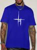 Mens Crew Neck T Shirt Minimalist Abstract Line Symbol Graphic Short Sleeve Casual Cotton Simple Urban Streetwear Tees