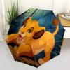 Lion, Jungle Themed Automatic Opening and Closing Umbrella, Brightly Colored 8-rib Portable Umbrella, Suitable for Men and Women, A Perfect