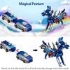 2 In 1 Magic Transformation Car Kids Transformer Toys Deformed Horse Model Magnetic Collision Deformation Car Gift