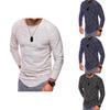 Mens Long Sleeve Oneck Tshirt With Unique Pattern And Comfortable Fit In Multiple Colors