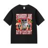 Strawberry Funny Cat Meme Graphic T-Shirt Women Fashion Humor Style Short Sleeve T Shirts Summer O-NeckT-shirts