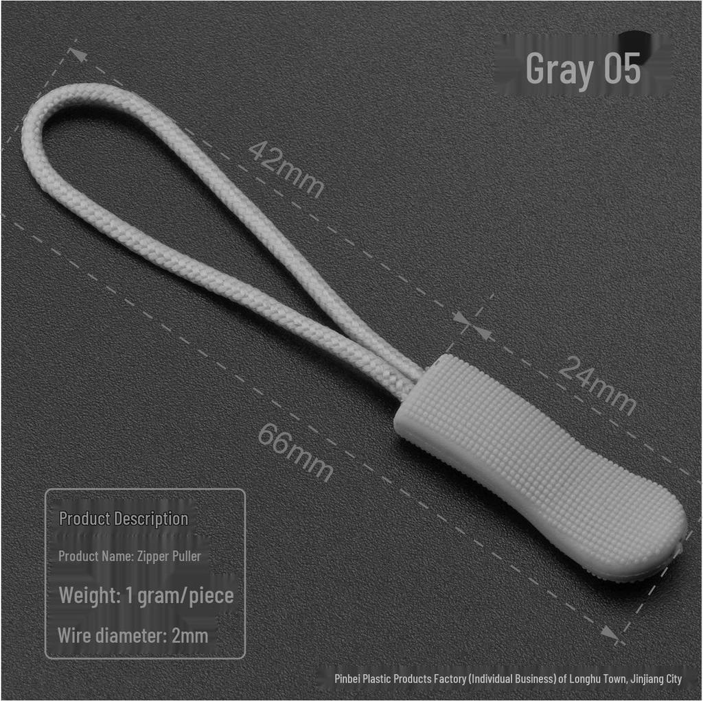 Black Caterpillar Zipper Pull: Popular Luggage Tail Rope Cord