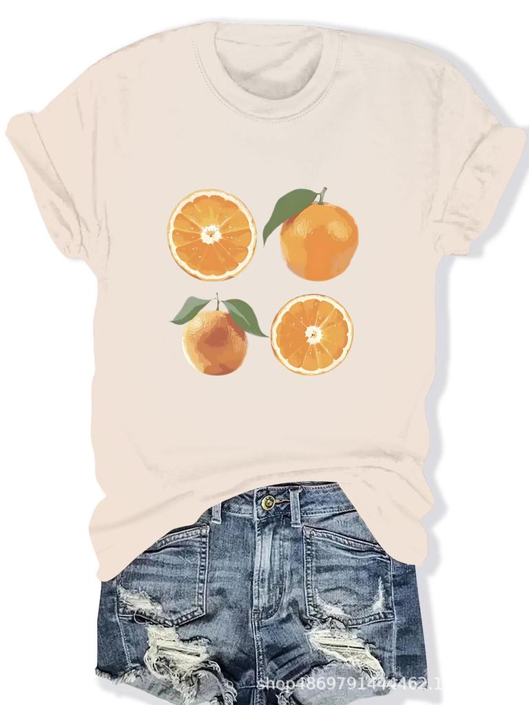 Women's Fashion Round Neck T-Shirt for Cross-Border Trade