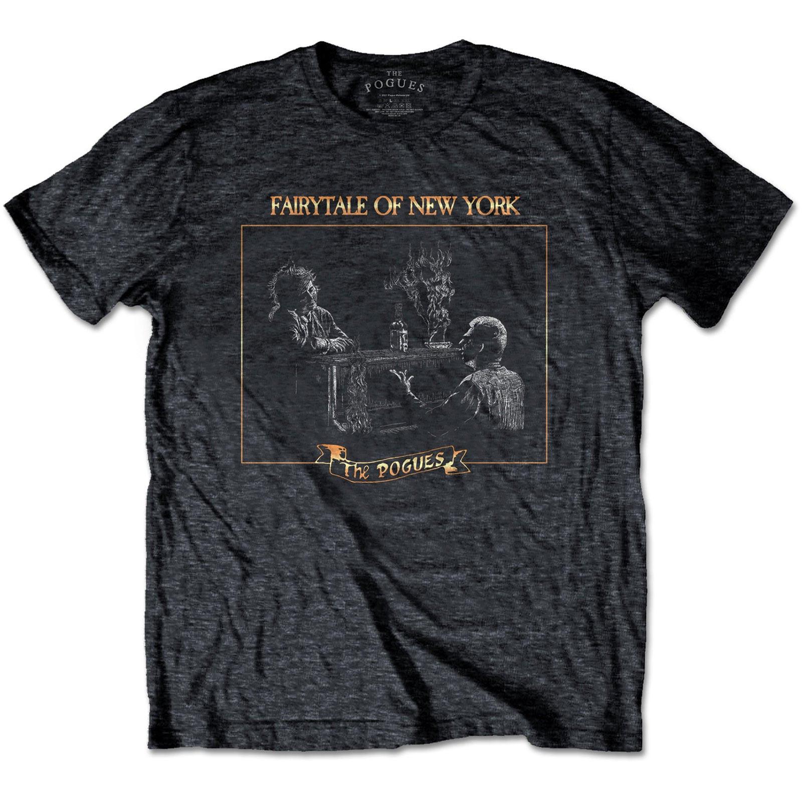 New The Pogues T-Shirt: Fairytale Piano OFFICIAL heather grey XXL