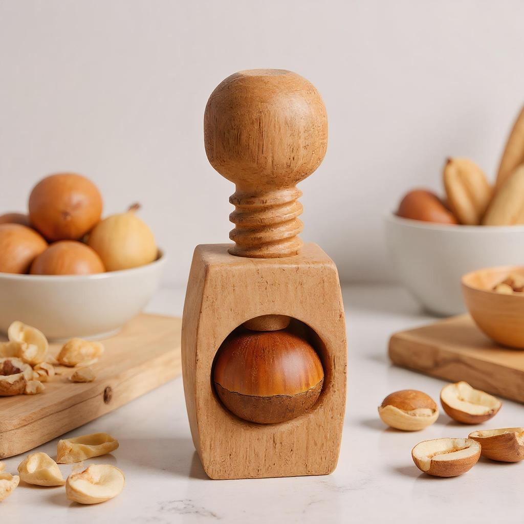 Walnut Cracker Manual Wooden Walnut Cracker Nut Clip Portable Sheller Opener for Hazelnuts Pecans Chestnuts Daily Cooking Snacks
