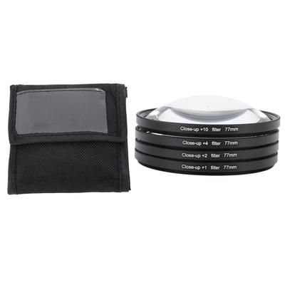 Close Up Filter Kit 4 In 1 +1 +2 +4 +10 Macro Lens Filter Optical Glass with Storage Pouch Camera