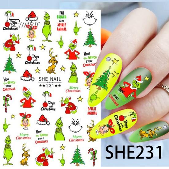 2 шт. зеленые пушистые наклейки для ногтей — фото 7