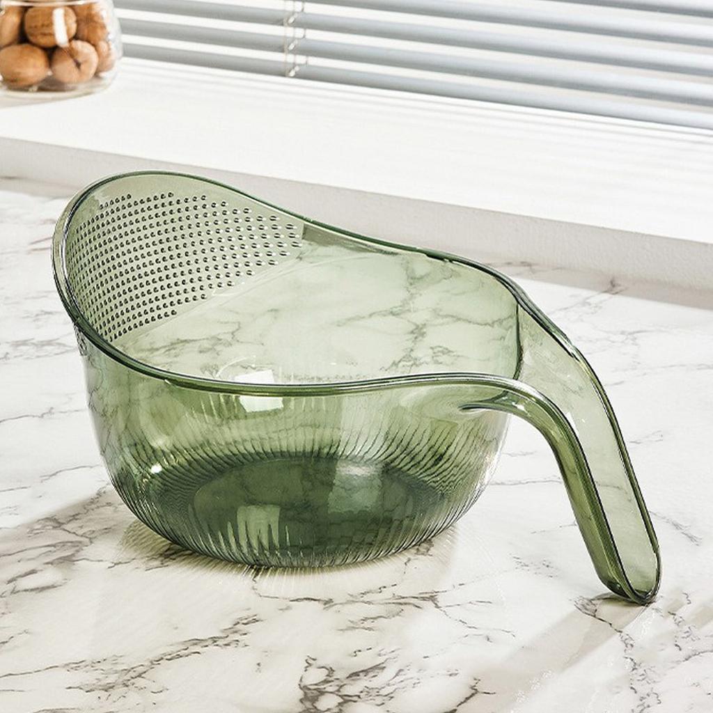 Functional Rice Washing Colander Efficient Draining Bowl Practical Sink Basket PET Material Suitable for Washing Rice